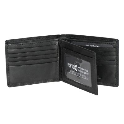 Men's Slim Fold Wallet with Center Wing