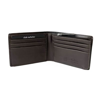 Men's Slim Wallet with Zippered Pocket