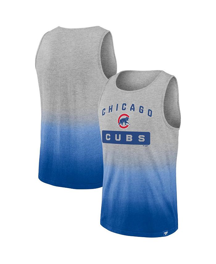 Women's Fanatics Branded Heathered Charcoal/Royal Chicago Cubs