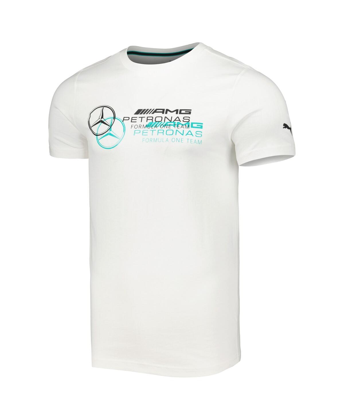 Shop Puma Men's  White Mercedes-amg Petronas F1 Team 2023 Logo T-shirt