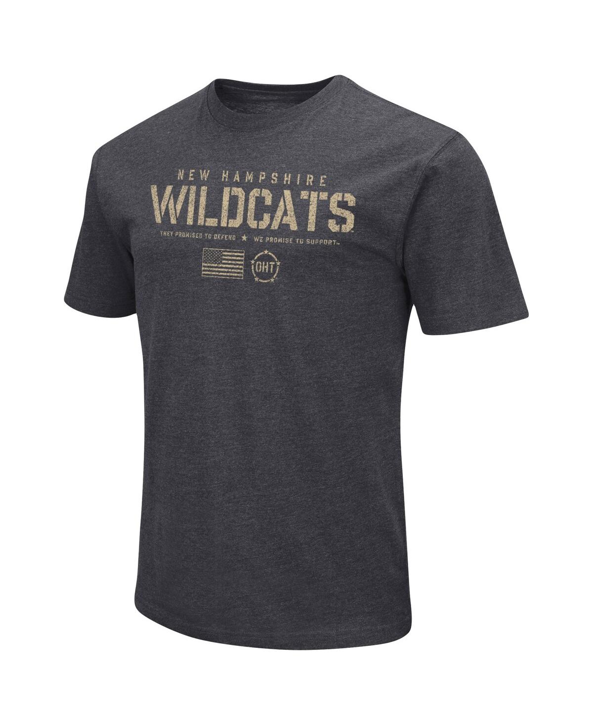 Men's ColosseumNew Hampshire Wildcats Oht Military-Inspired Appreciation Flag 2.0 T-shirt - Heather Black