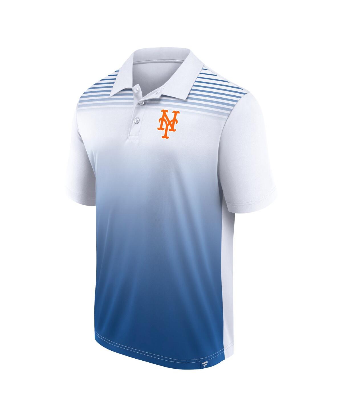 Shop Fanatics Men's  White, Royal New York Mets Sandlot Game Polo Shirt In White,royal
