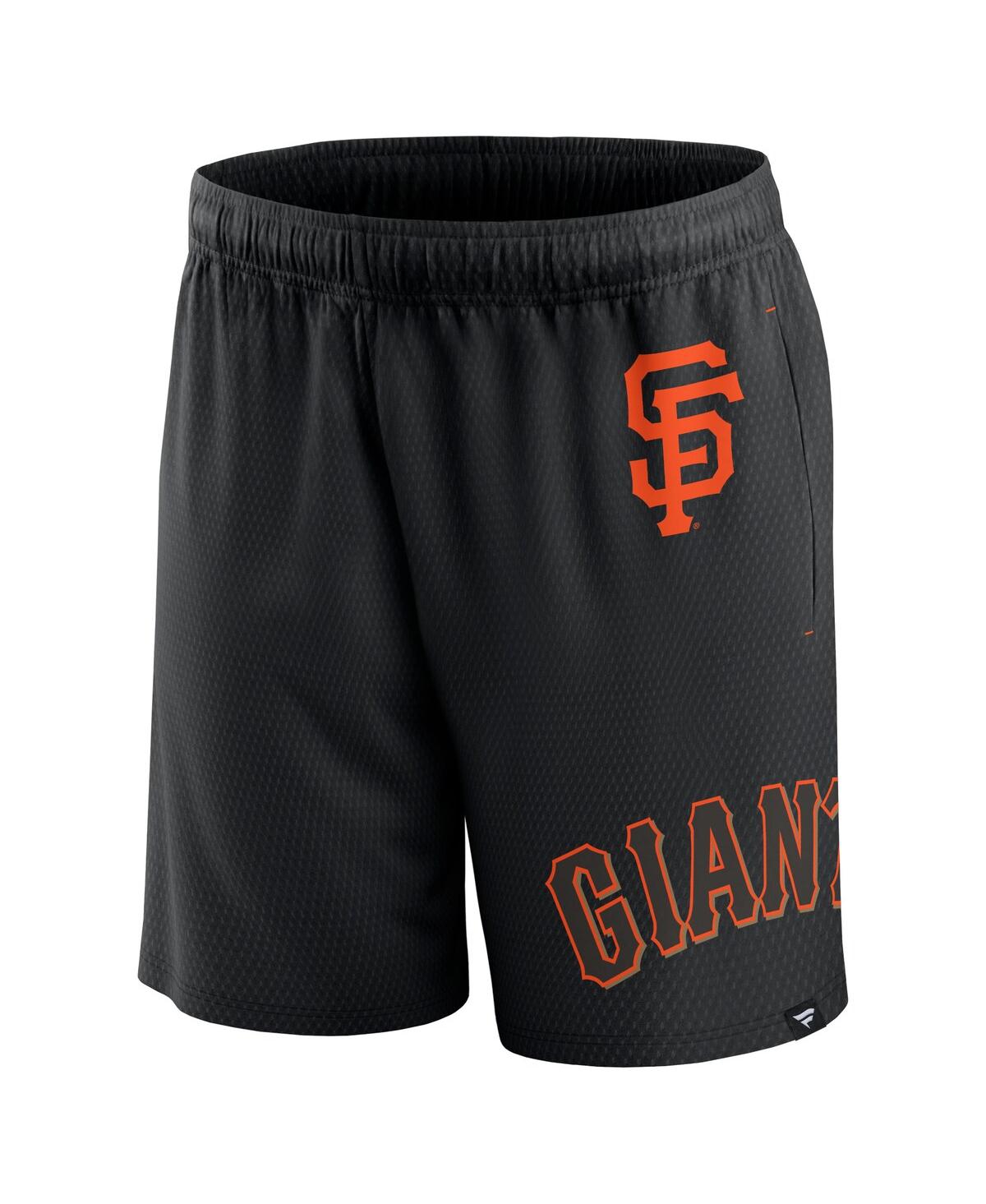 Shop Fanatics Men's  Black San Francisco Giants Clincher Mesh Shorts