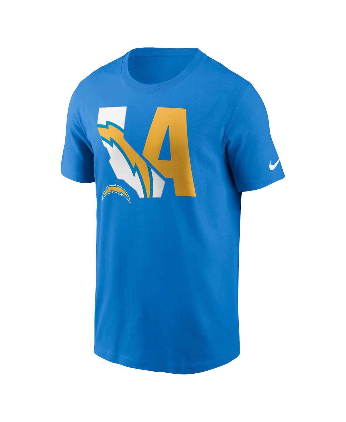 Shop Nike Men's  Powder Blue Los Angeles Chargers Local Essential T-shirt