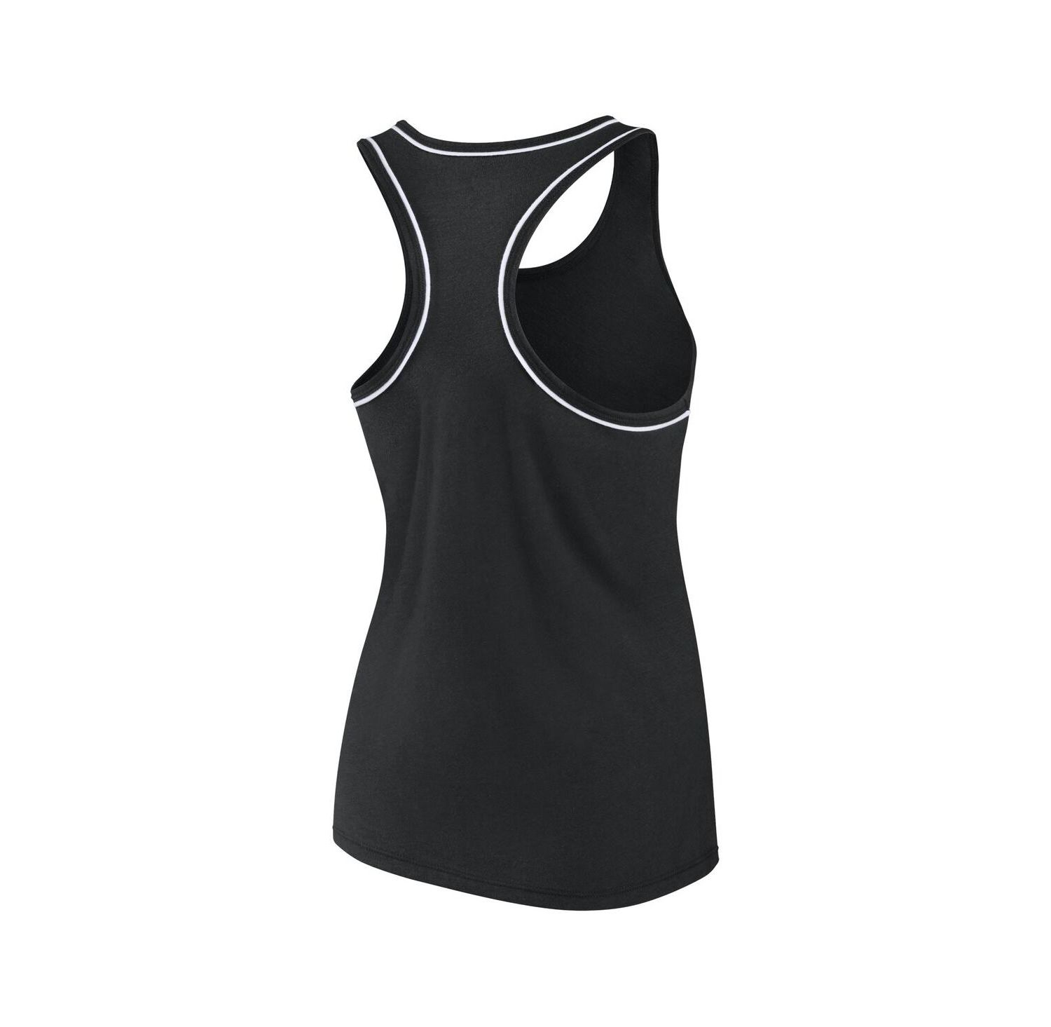 Women's Black Brooklyn Nets Wordmark Logo Racerback Tank Top