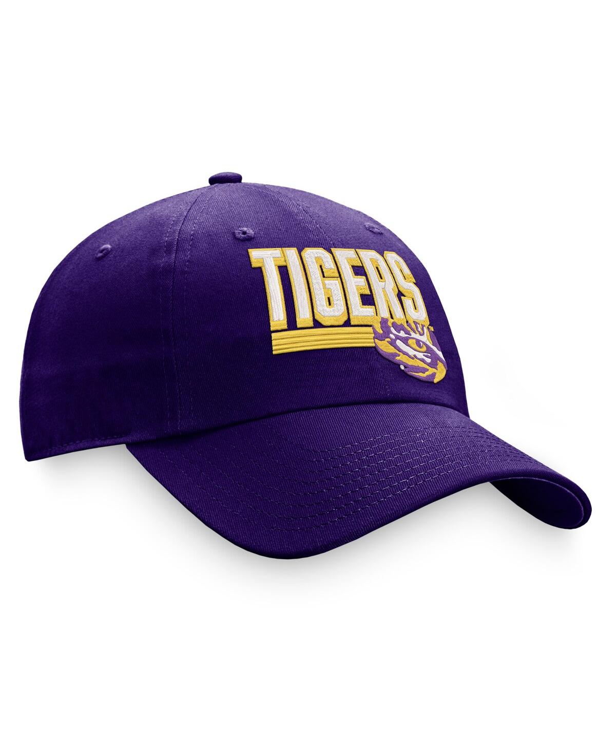 Shop Top Of The World Men's  Purple Lsu Tigers Slice Adjustable Hat