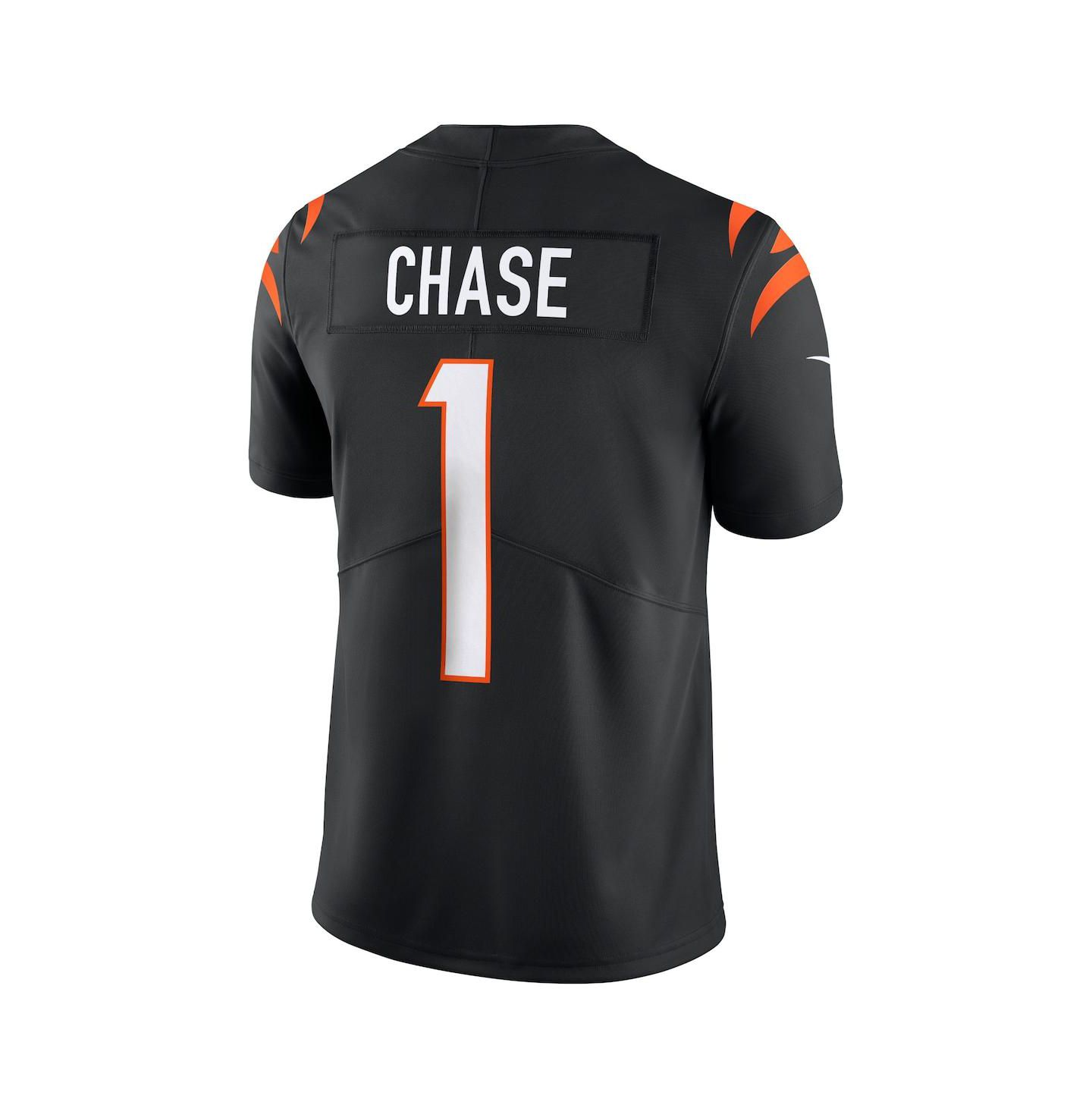 Мужской топ Nike Ja'Marr Chase Cincinnati Bengals Vapor Untouchable Limited Jersey, цвет: Чёрный — фото 3