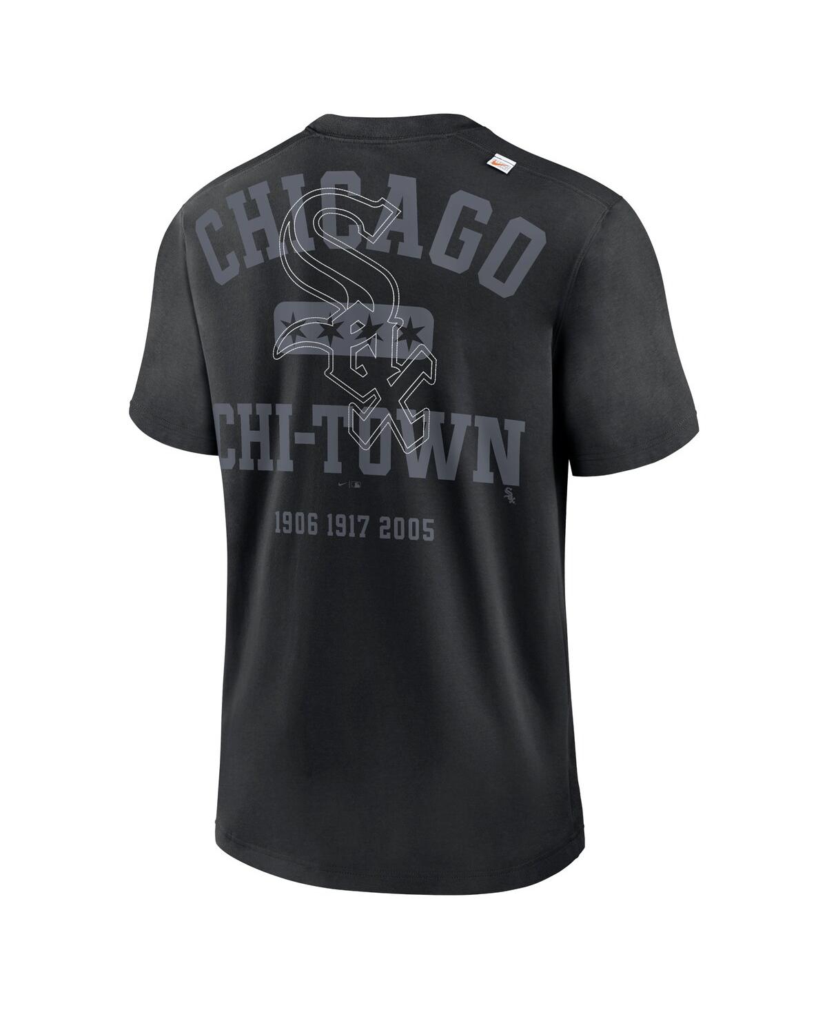 Shop Nike Men's  Black Chicago White Sox Statement Game Over T-shirt