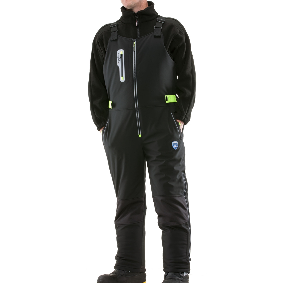 Big & Tall Extreme Softshell Bib Overalls - -60&#xB0;F Comfort, Insulated, Windproof, Water-Repellent, Durable Workwear for Extreme Cold -