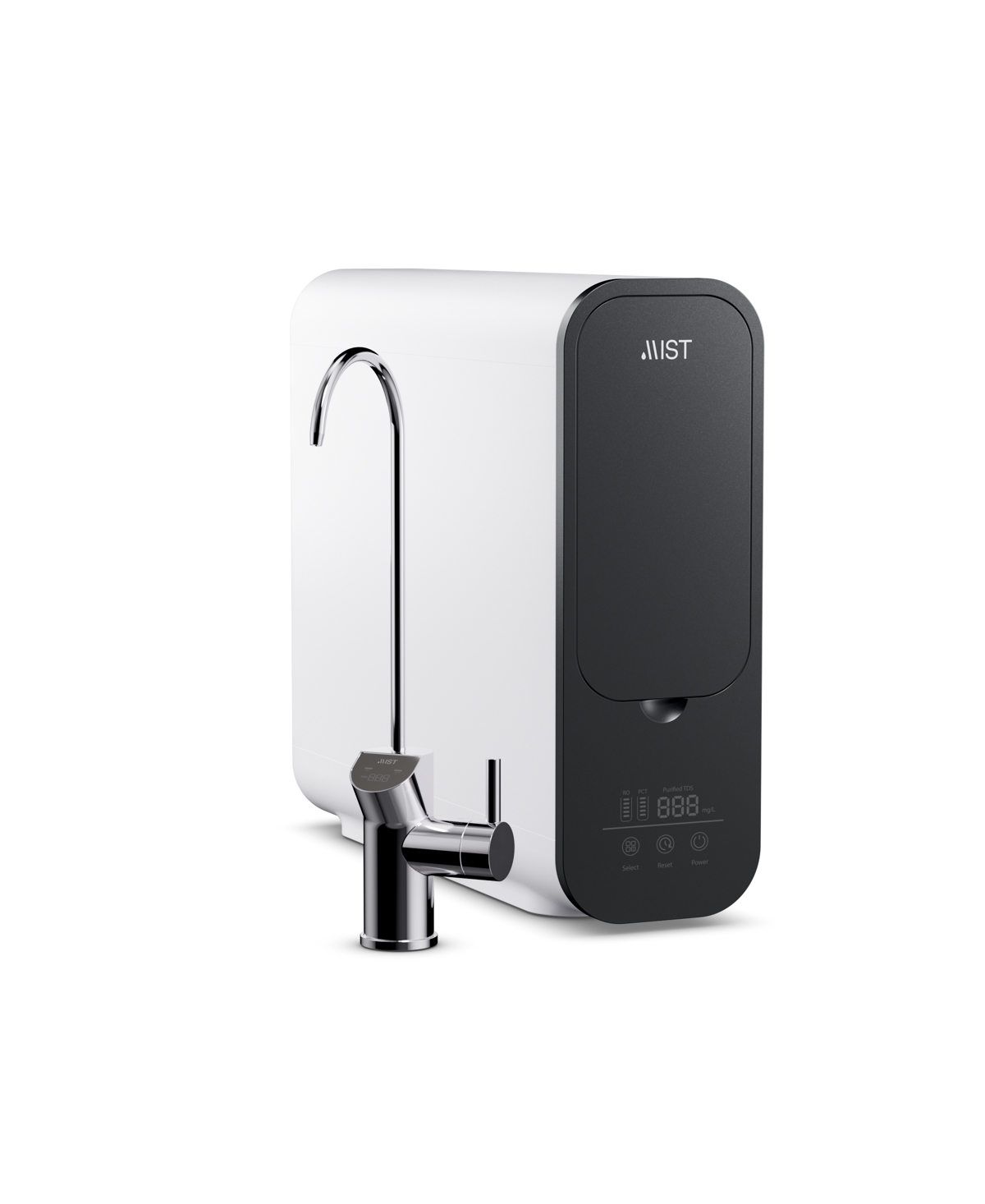 Reverse Osmosis System Under Sink Compact Tankless, Reduces Tds, 600 Gpd, Smart Faucet Real Time Visual Display - White