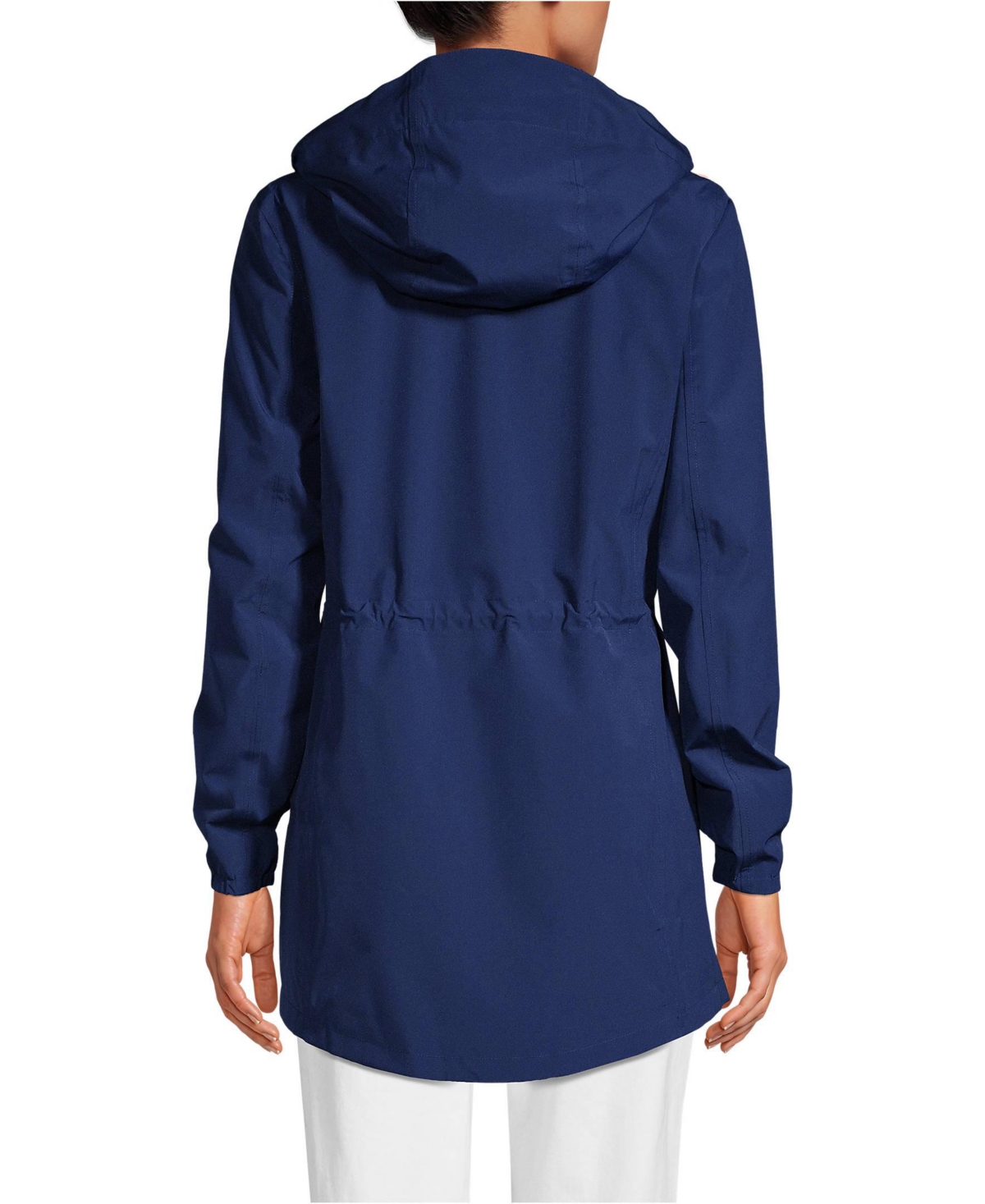 Lands' End Women's Waterproof Hooded Packable Raincoat