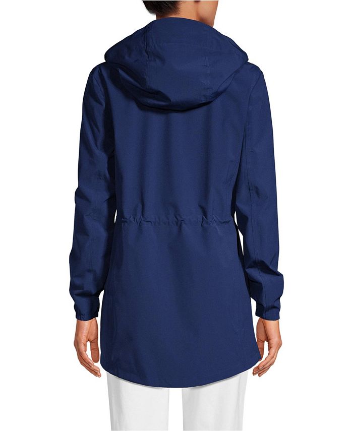 Lands' End Women's Waterproof Hooded Packable Raincoat Macy's