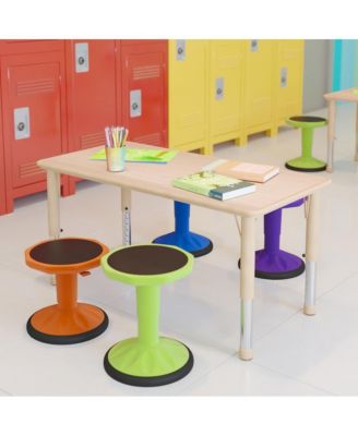 23.625"W X 47.25"L Rectangular Plastic Height Adjustable Activity Table