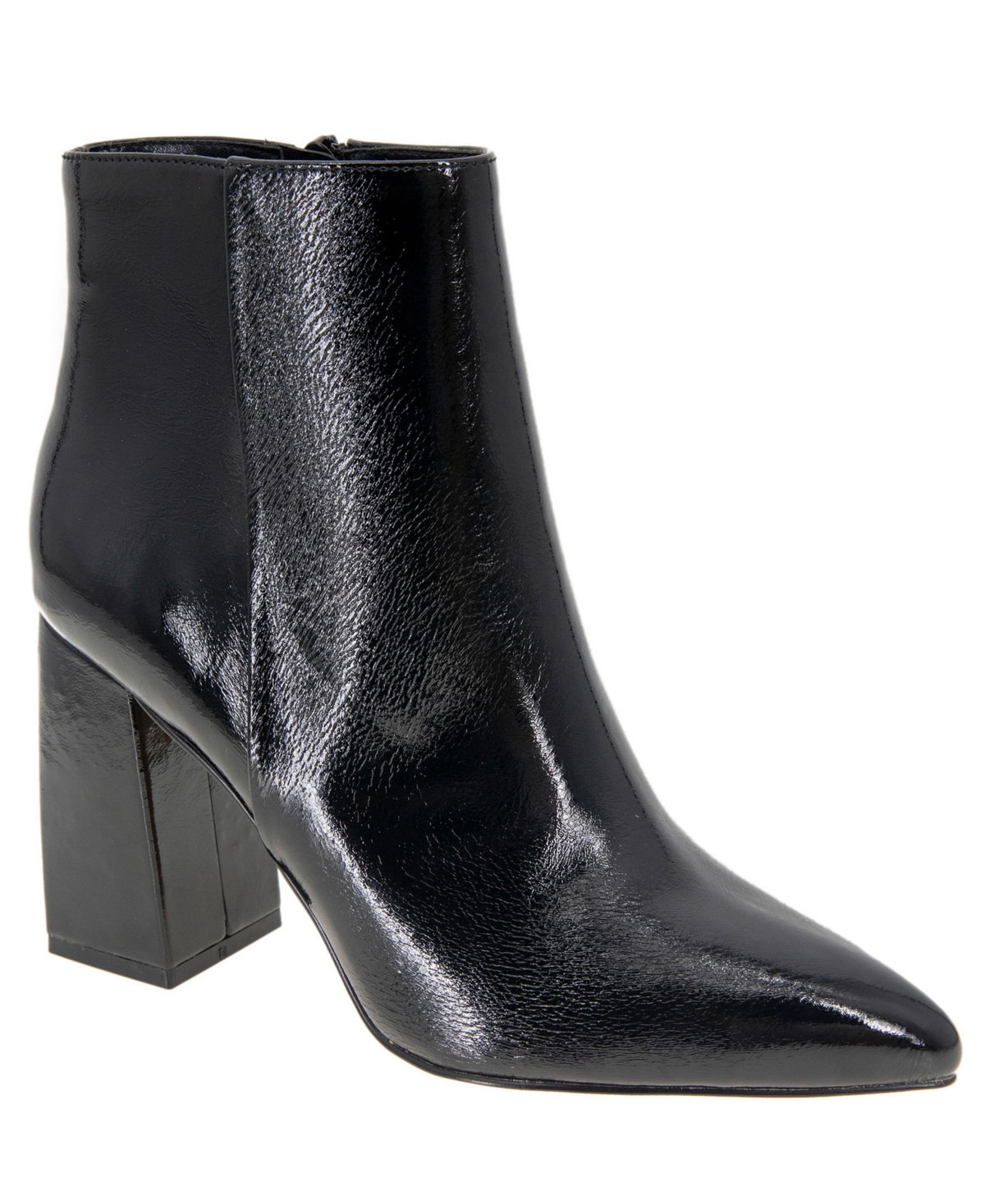 Bcbgeneration Briel Pointy Toe Bootie In Black Patent - Synthetic