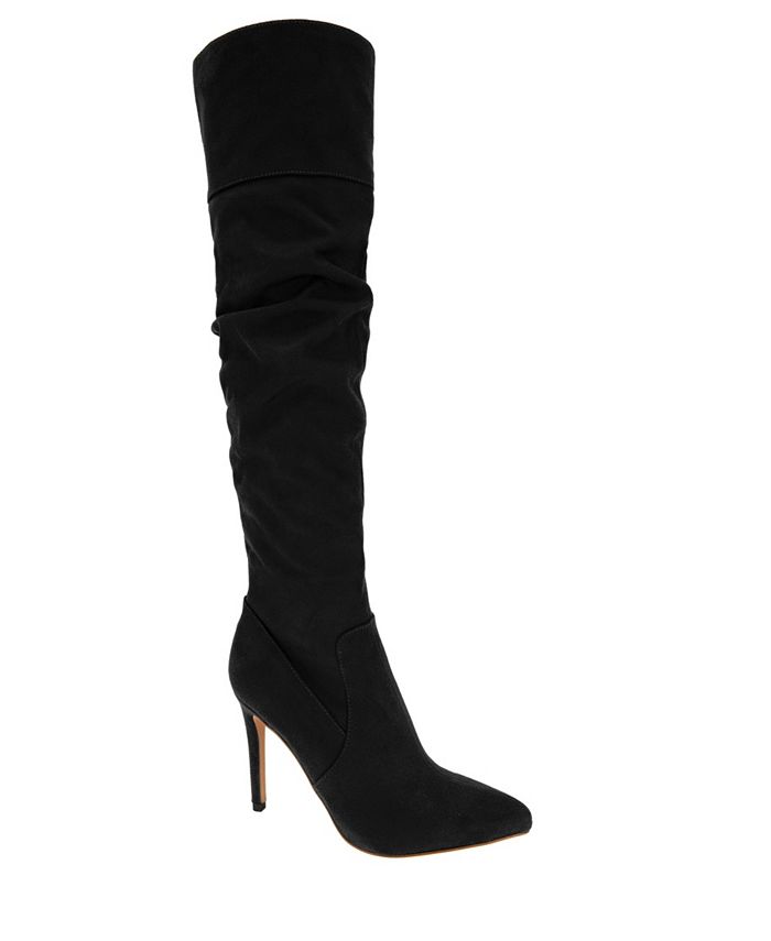Macy's black best sale thigh high boots