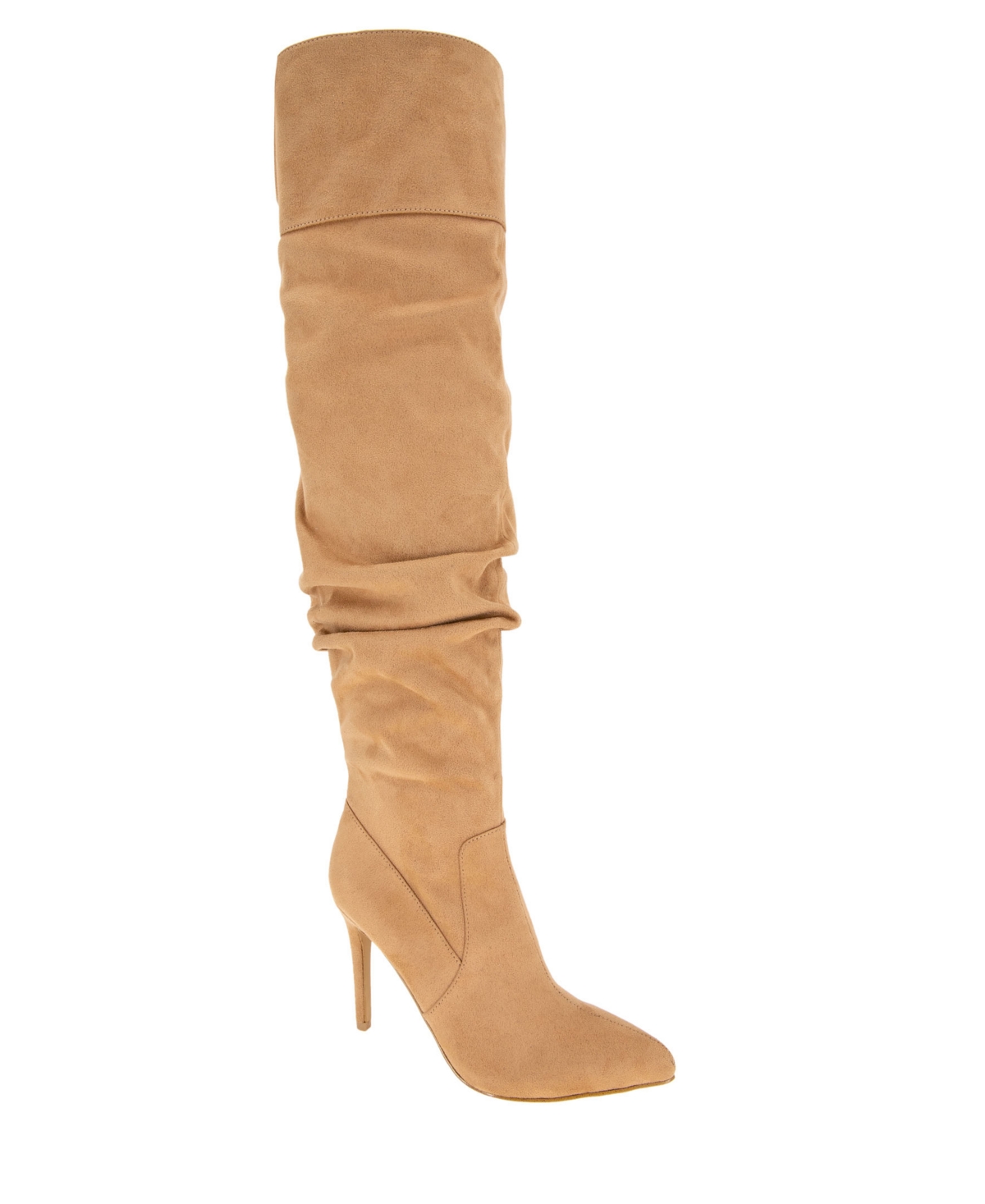 Shop Bcbgeneration Women's Himani Slouch Regular Calf Tall Boot In Tan Microsuede