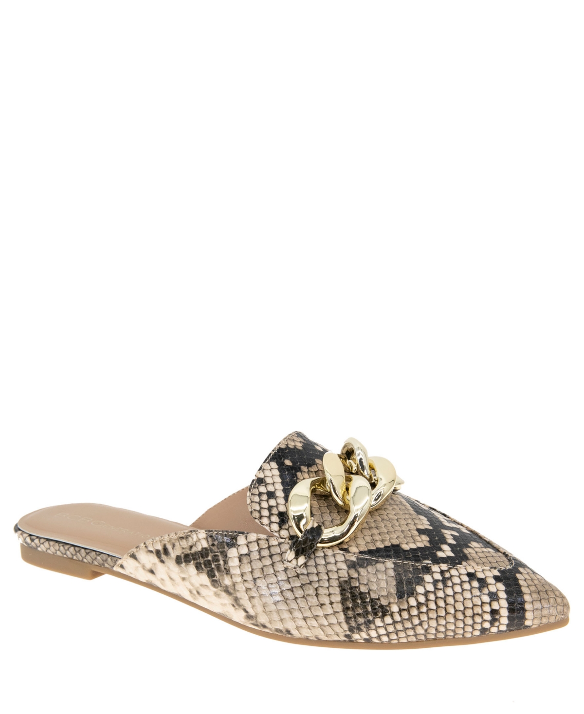 Shop Bcbgeneration Women's Kaylin Chain Pointed Toe Mule In Natural Snake