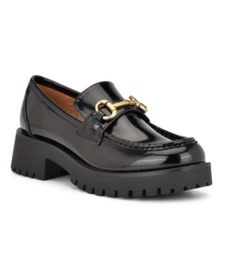 【大特価】Nine West Glammy Lugsole ローファー Amazon.com | Nine West Women's Glammy Loafer, Black Patent