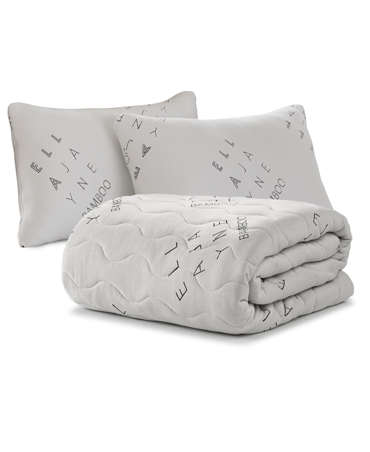Ella Jayne Viscose From Bamboo Pillow And Topper Bedding Bundle, California King In White