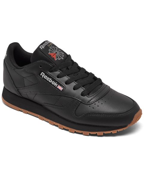 Женские кроссовки Reebok Classic Leather Casual, цвет: Чёрный