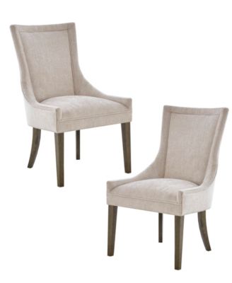 Ultra Traditional Fabric Upholstered Swoop Back Dining Side Chair, Set of 2