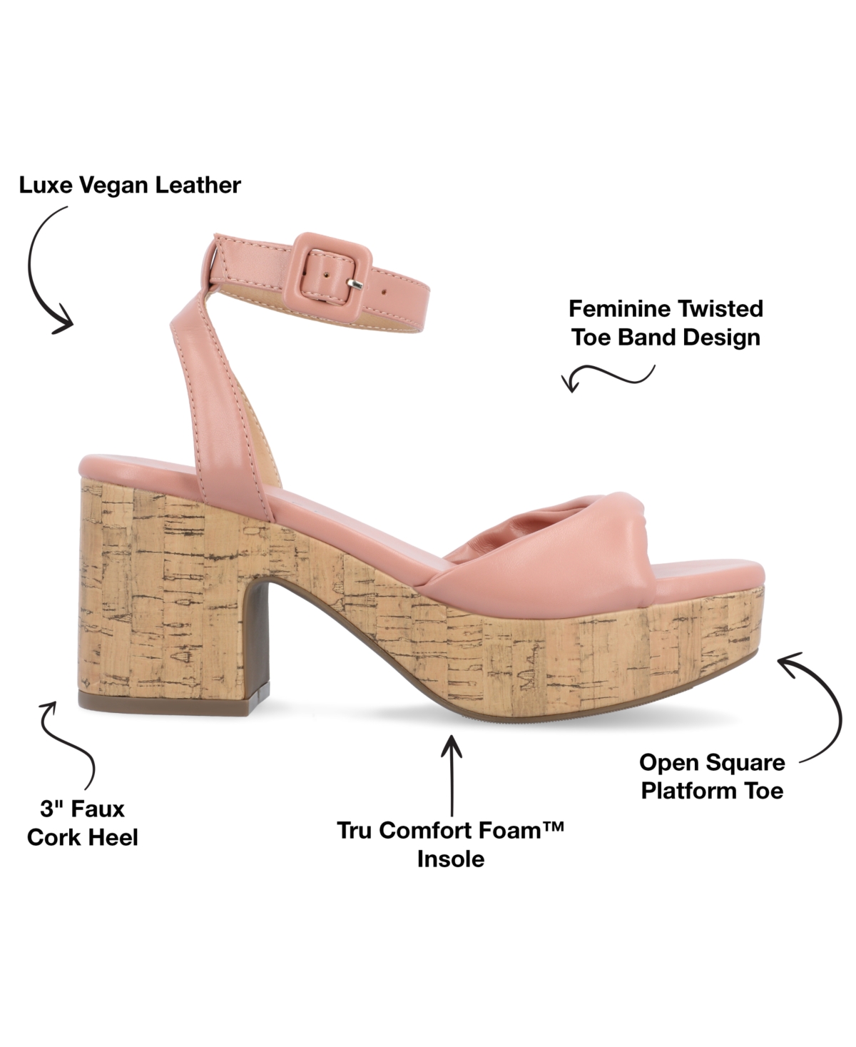 Journee Collection Women's Eianna Platform Sandals