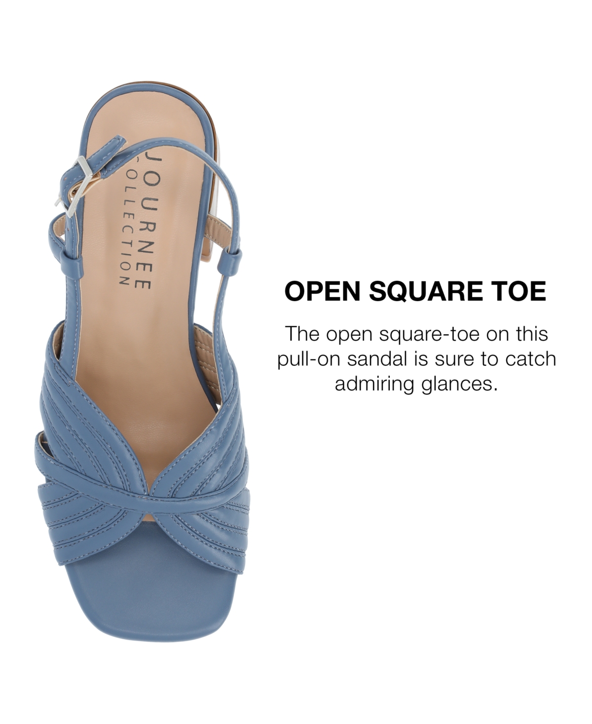 Journee Collection Women's Kirsi Square Toe Sandals