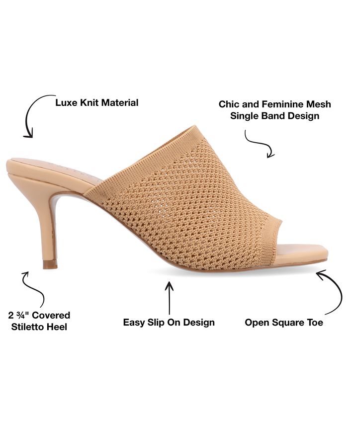 Journee Collection Women's Leighton Soft Knit Sandals Macy's