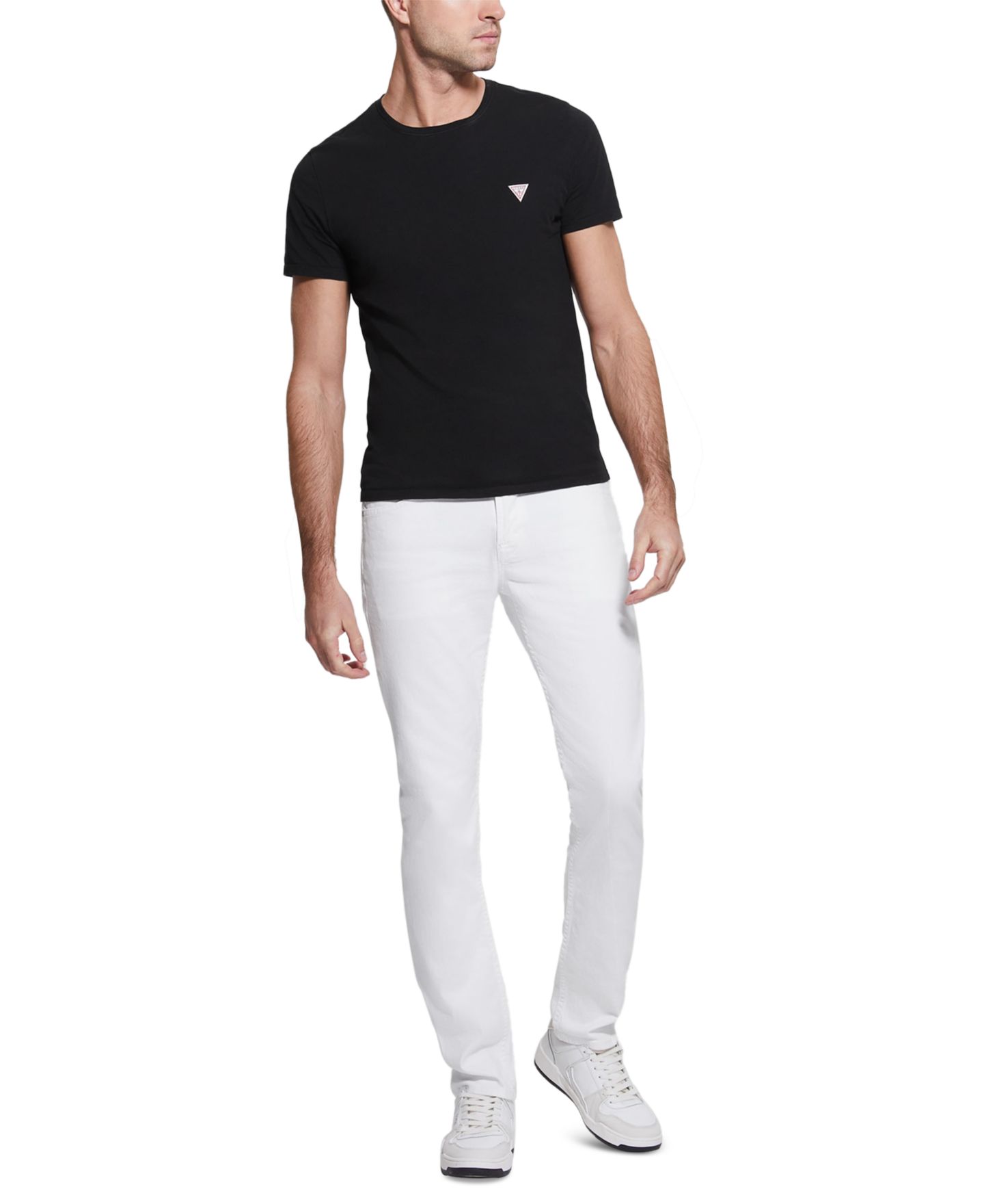 Мужские джинсы GUESS Eco Slim Tapered Fit, цвет: Оптический белый — фото 1