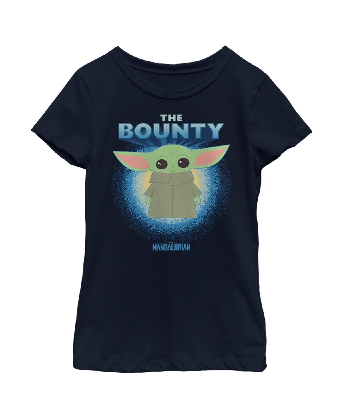 Disney Lucasfilm Girl's Star Wars: The Mandalorian The Child The Bounty Fuzzy Halo Child T-shirt In Navy Blue