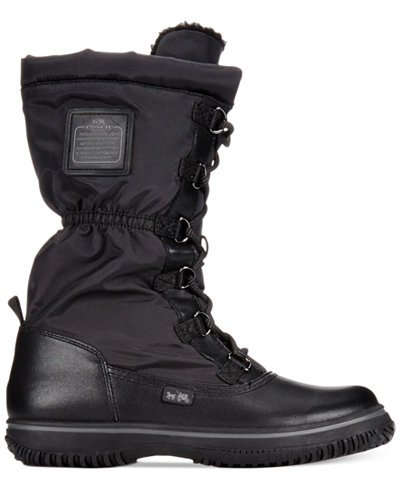 COACH Sage Lace-Up Cold Weather Boots - Boots - Shoes - Macy&#39;s