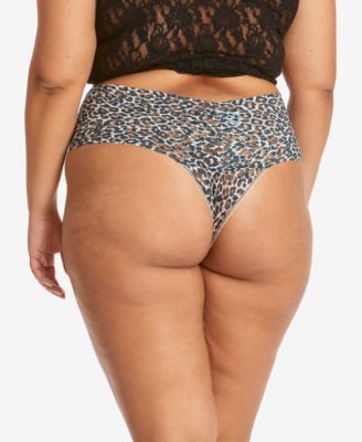 Hanky Panky Women's Plus Size One Size Leopard-Print Thong 2X1924X