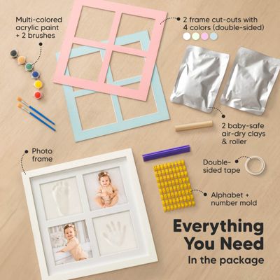 Baby Hand and Footprint Kit, Baby Footprint Kit, Newborn Baby Shower Gifts for Baby Boy, Baby Girls Gifts