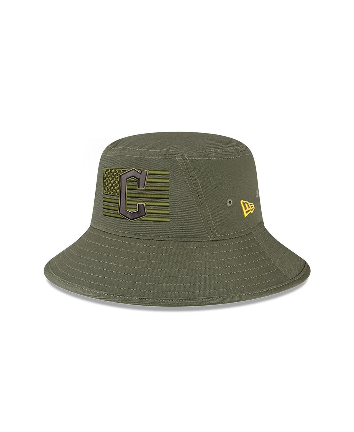 Shop New Era Men's  Green Cleveland Guardians 2023 Armed Forces Day Bucket Hat