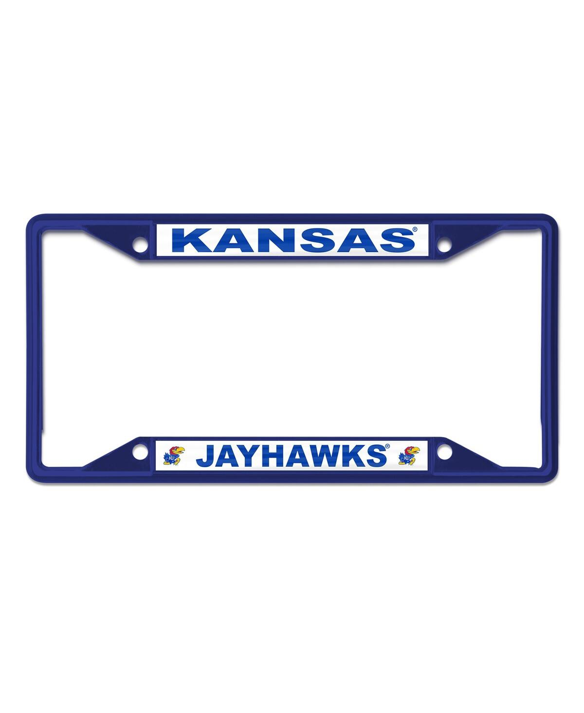 Wincraft Kansas Jayhawks Chrome Color License Plate Frame In Blue
