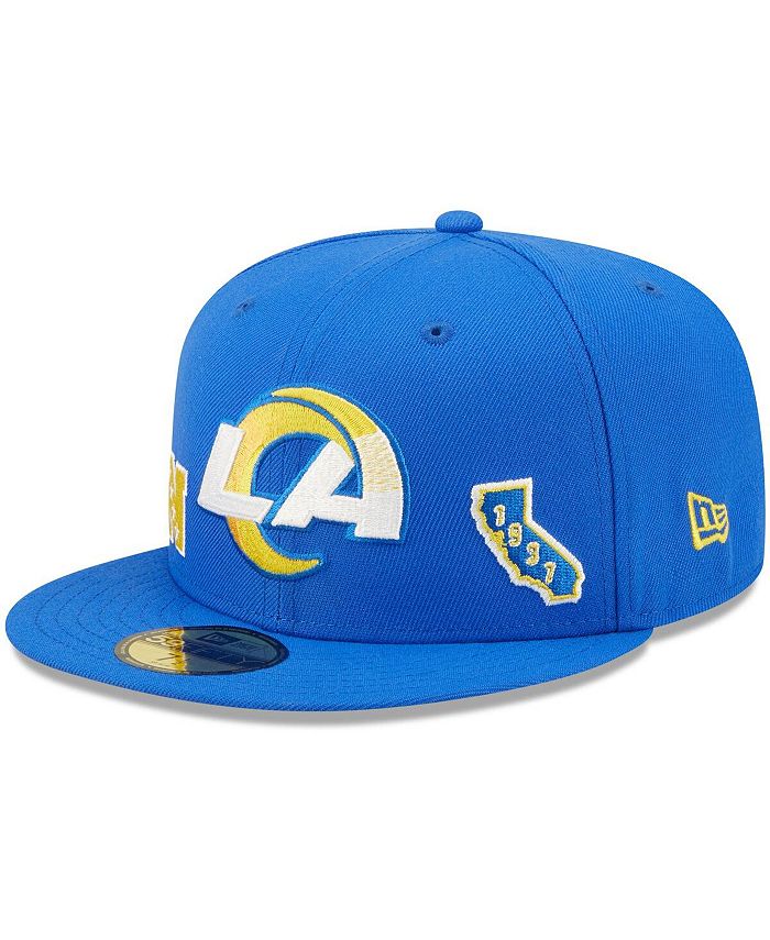 New Era Men s Royal Los Angeles Rams Identity 59FIFTY Fitted Hat