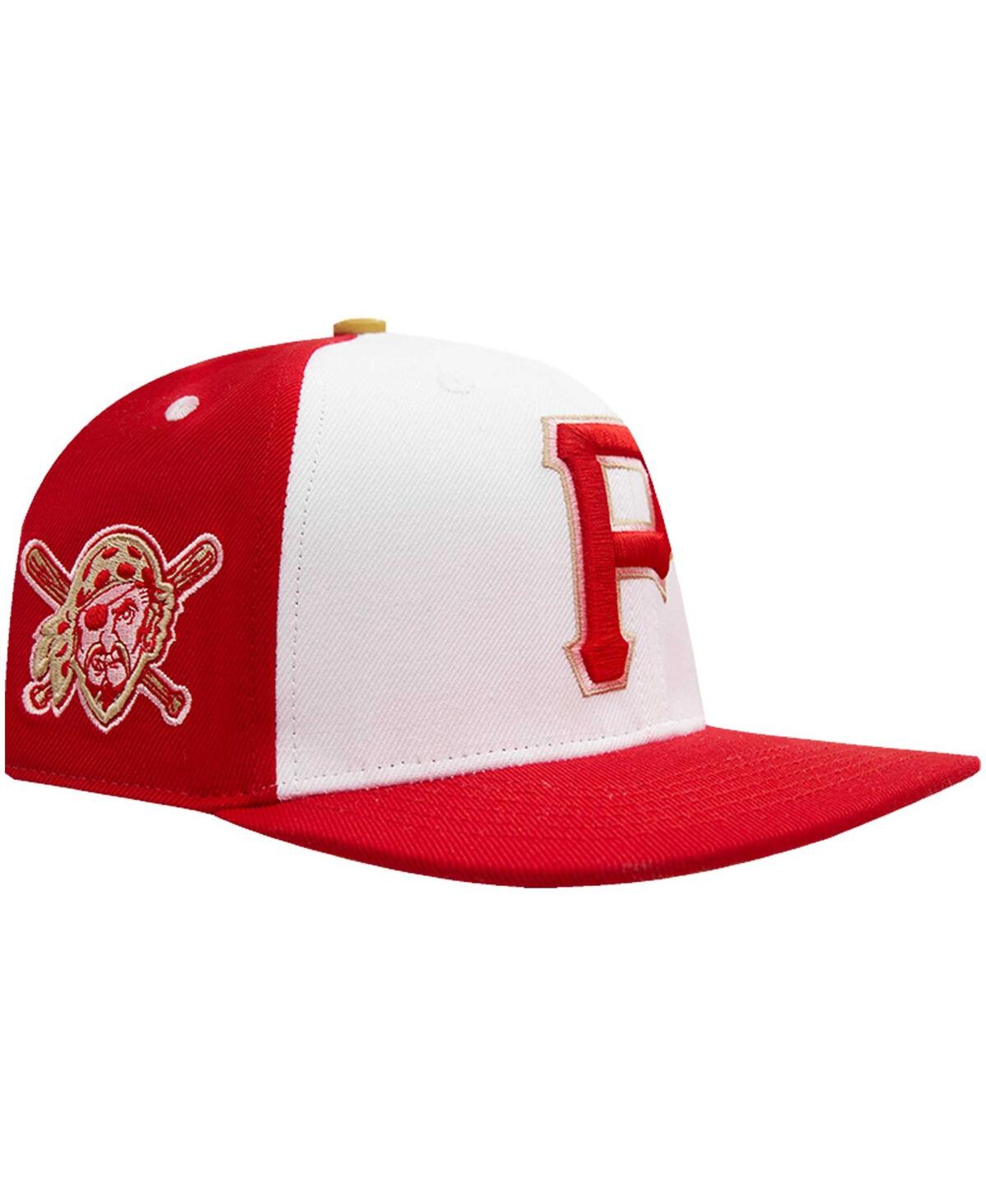 Shop Pro Standard Men's  White, Red Pittsburgh Pirates Strawberry Ice Cream Drip Snapback Hat In White,red