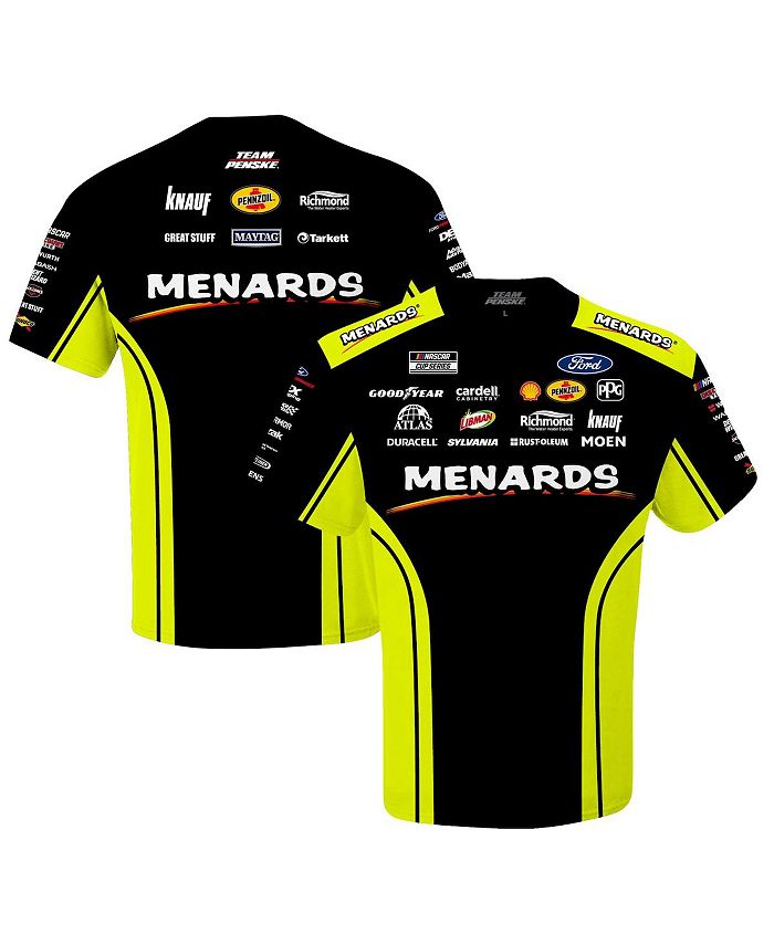 Team Penske Men's Black Ryan Blaney Menard's Sublimated Uniform T-shirt ...