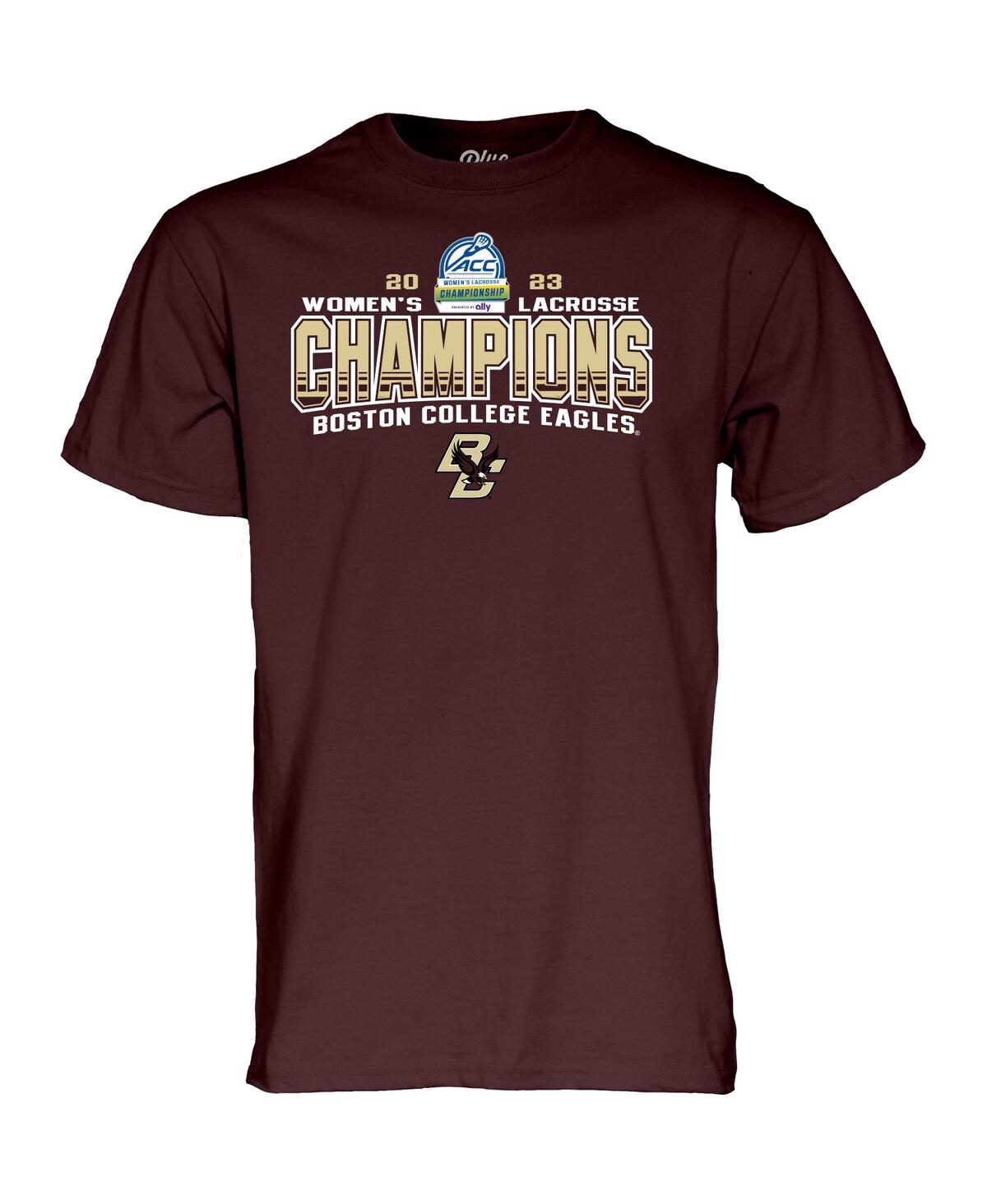 Shop Blue 84 Men's  Maroon Boston College Eagles 2023 Acc Women's Lacrosse Tournament Champions T-shirt