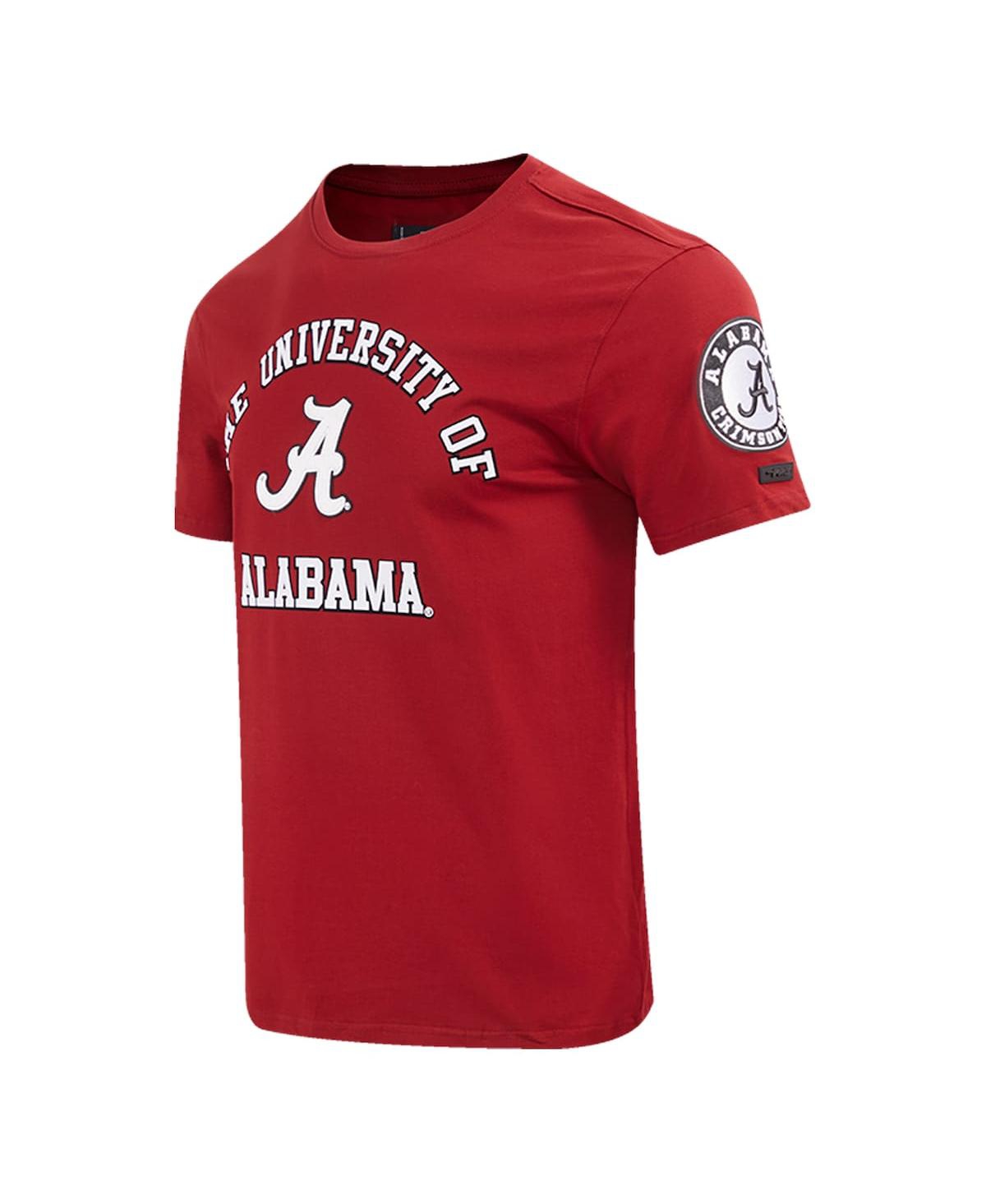 Shop Pro Standard Men's  Crimson Alabama Crimson Tide Classic Stacked Logo T-shirt