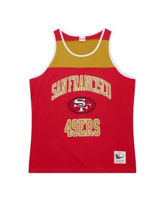 Men's Scarlet, Gold San Francisco 49ers Heritage Colorblock Tank Top