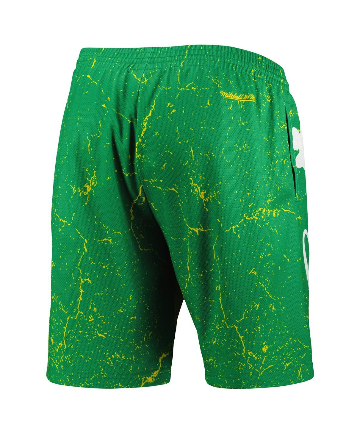 Mitchell & Ness Men's  Larry Bird Green Boston Celtics Hardwood Classics Player Burst Shorts In Green