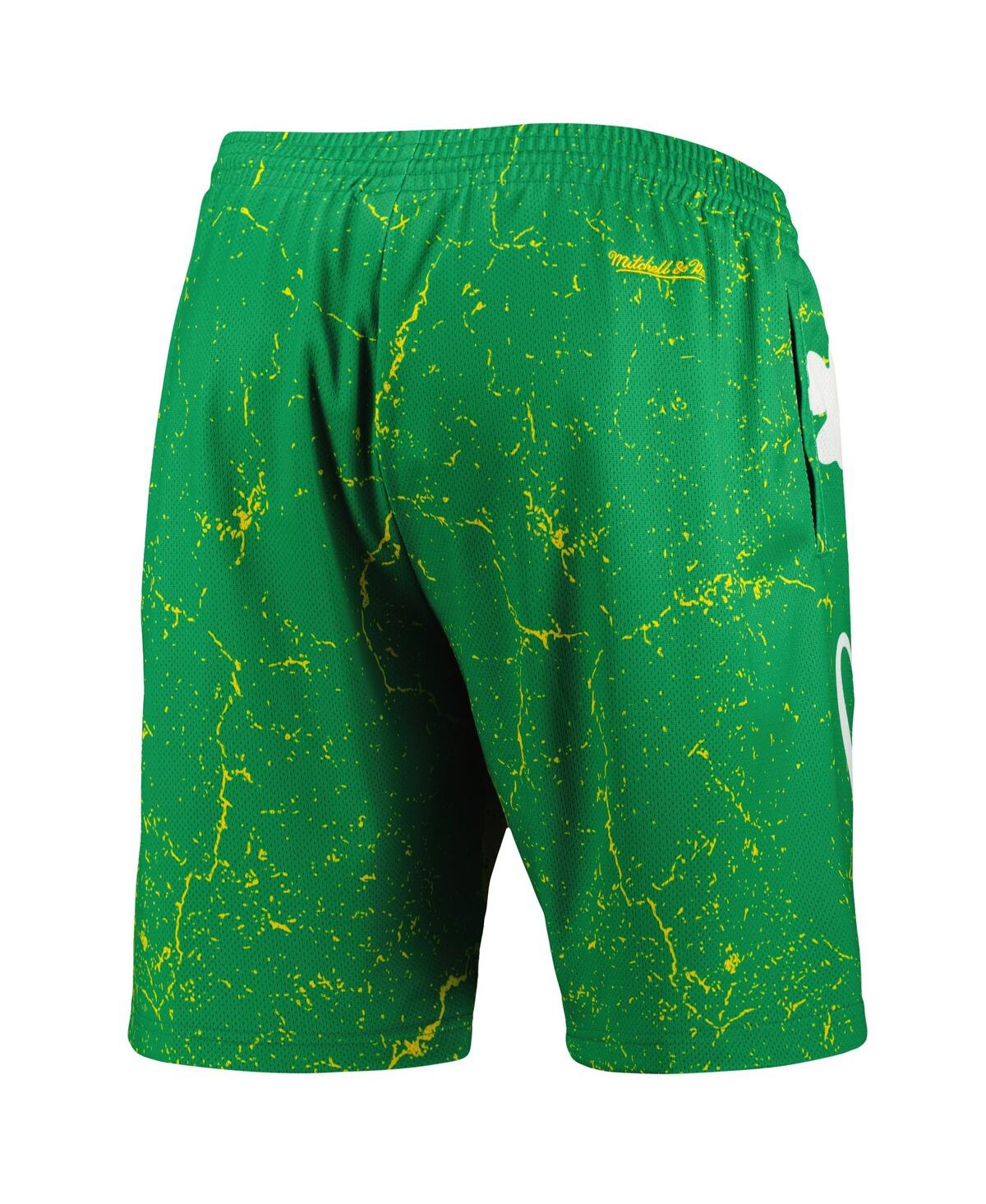 Shop Mitchell & Ness Men's  Larry Bird Green Boston Celtics Hardwood Classics Player Burst Shorts