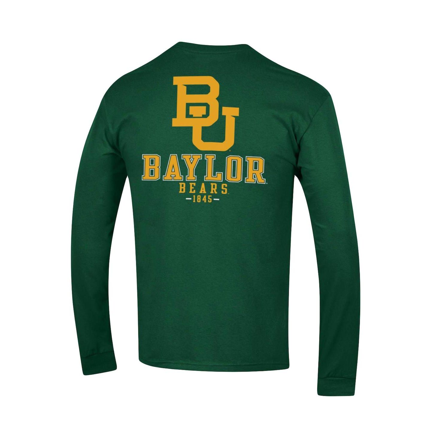Мужская футболка Champion Green Baylor Bears Team Stack Long Sleeve — фото 4