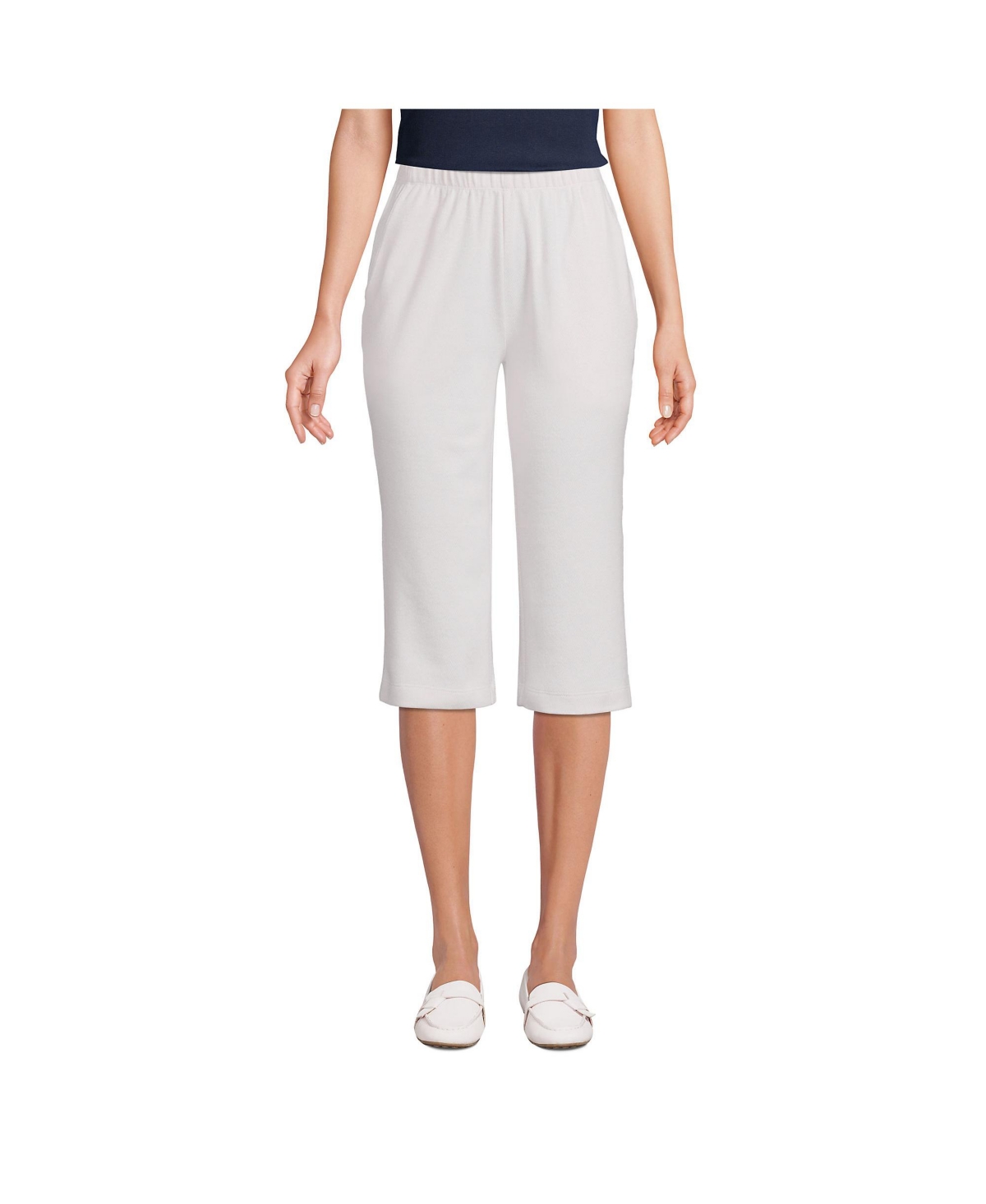 Lands End Women s Petite Sport Knit High Rise Elastic Waist Pull