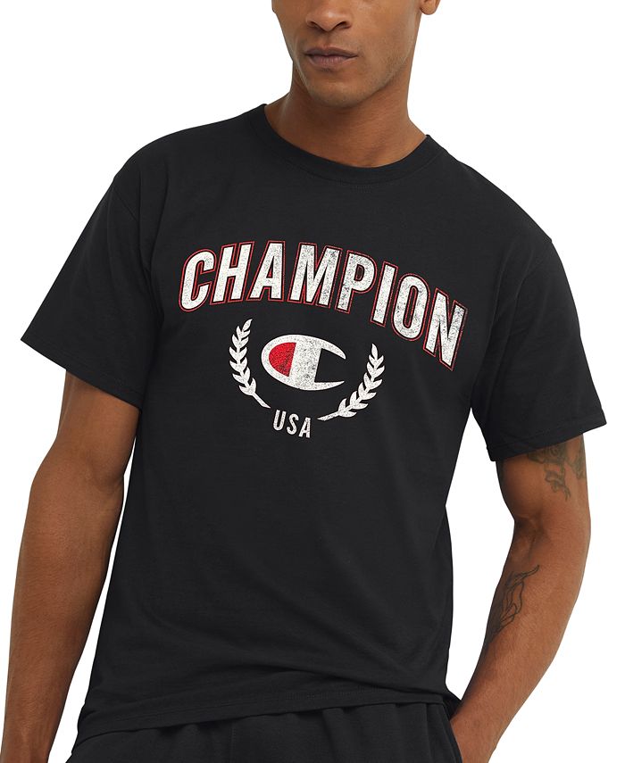 Champion - Men's Classic Standard-Fit Logo Graphic T-Shirt