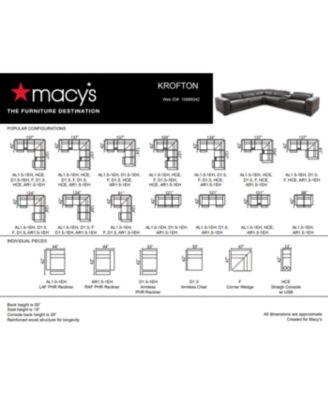 Krofton Beyond Leather Fabric Sectional Collection, Created for Macy's