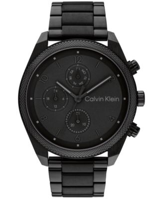 Calvin Klein Men's Multifunction Black Stainless Steel Bracelet Watch ...
