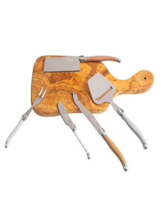 Laguiole 5 Piece Cheese Knife, Fork and Slicer Set