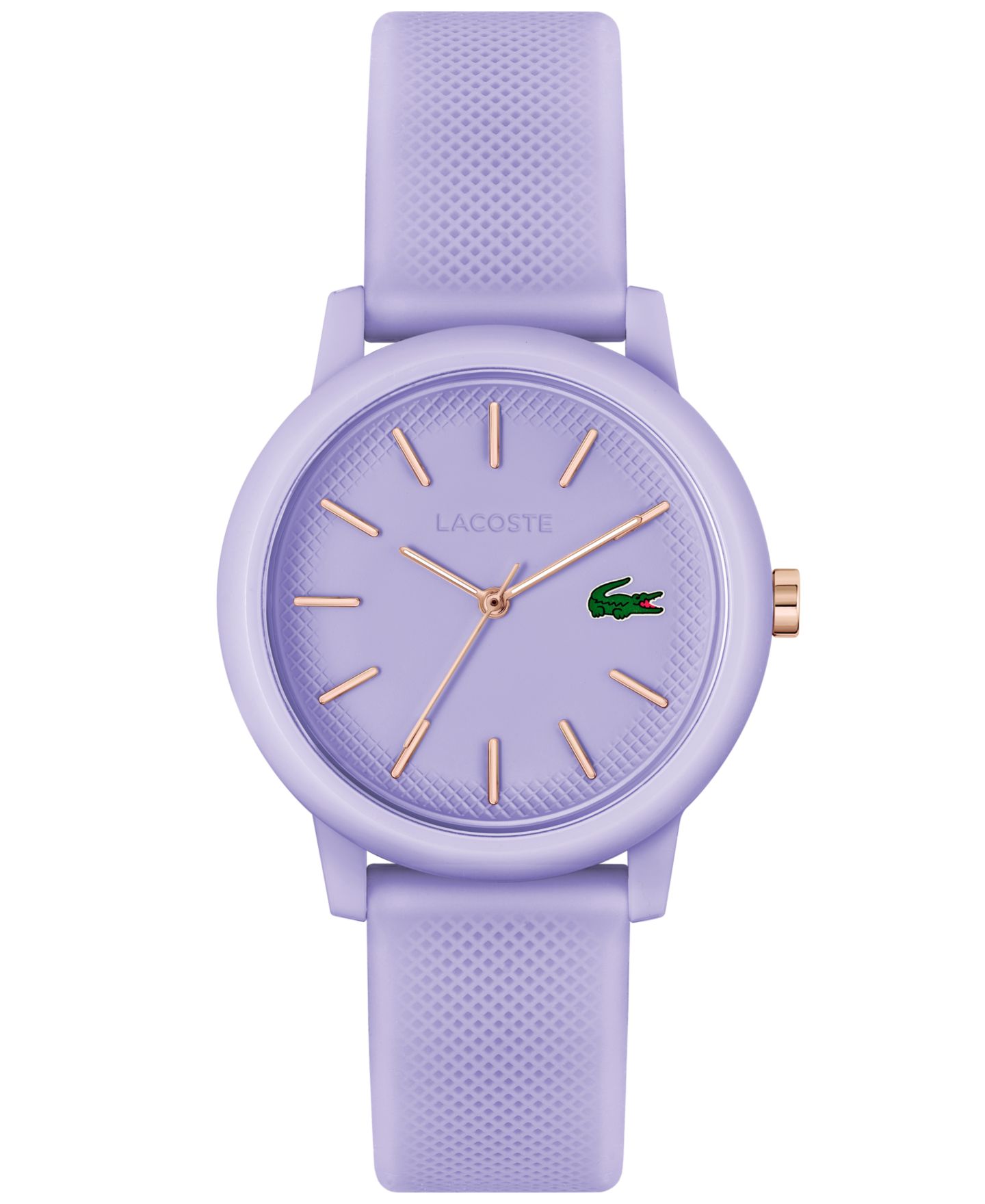 Часы Lacoste Unisex L.12.12 Lavender Silicone Strap Watch 36mm — фото 1